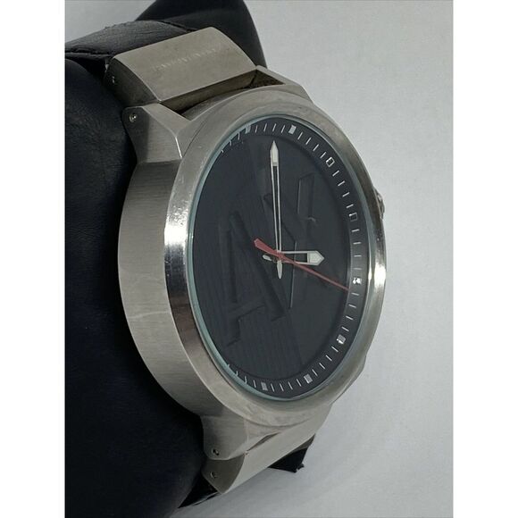 Armani Exchange AX1361 Men\'s Leather Analog Black Dial Quartz Wristwatch JK175 main image 9